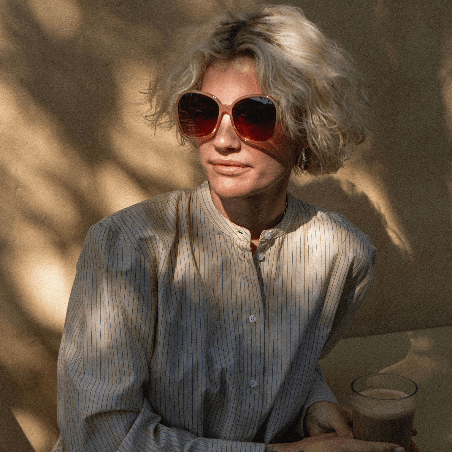 Sunglasses Butterfly - beige