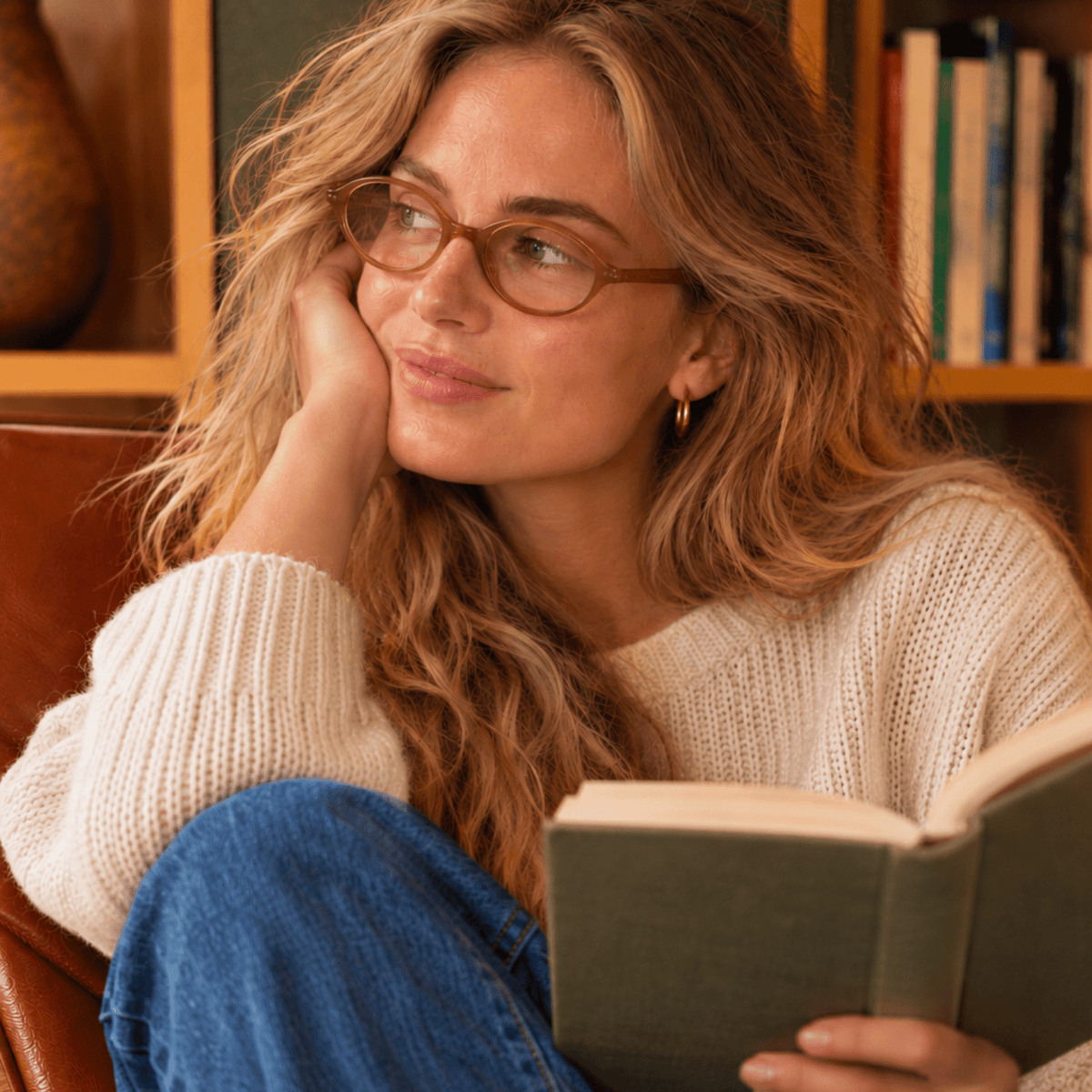 Reading glasses Oval - hazel