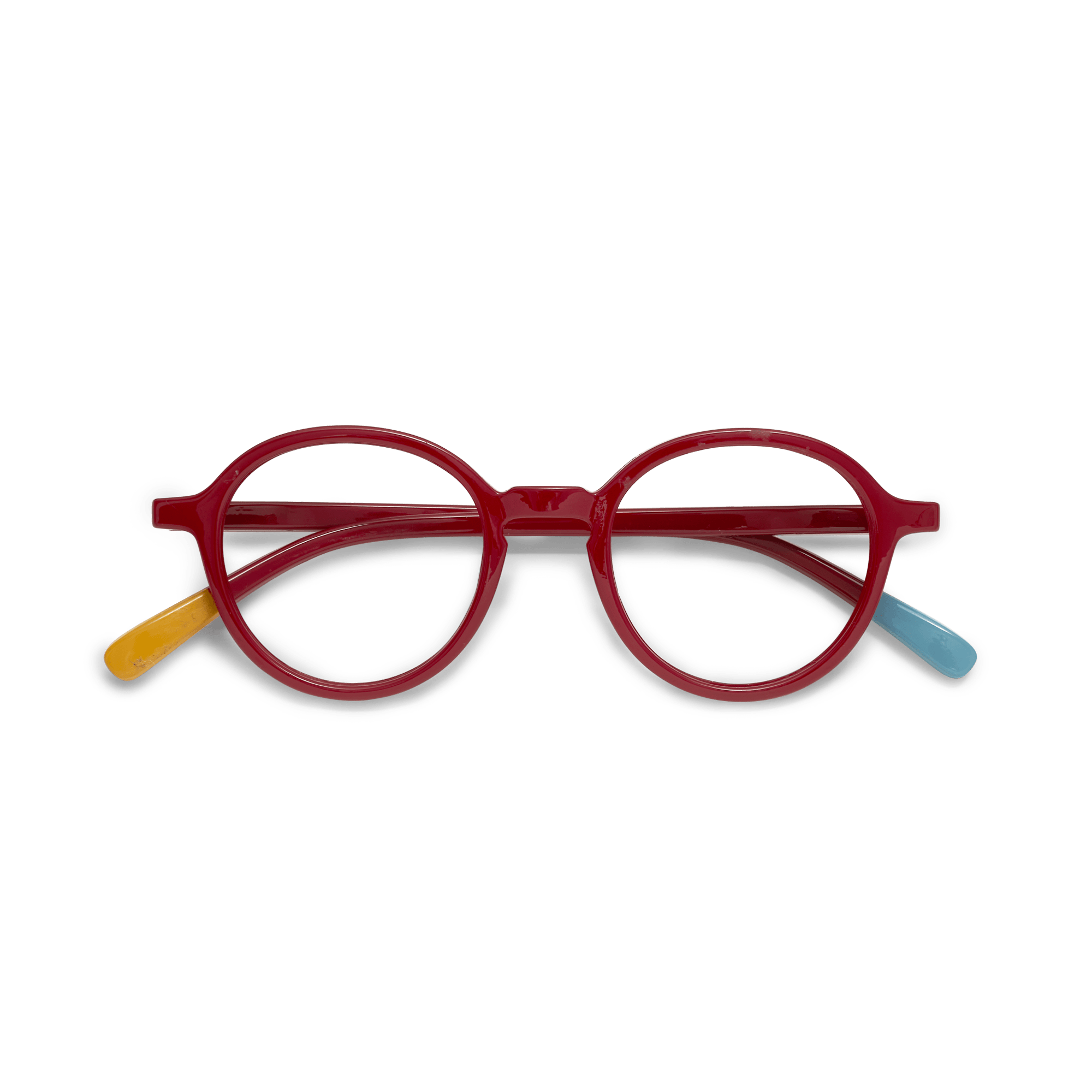 Clear lens glasses Circle Slim - cherry