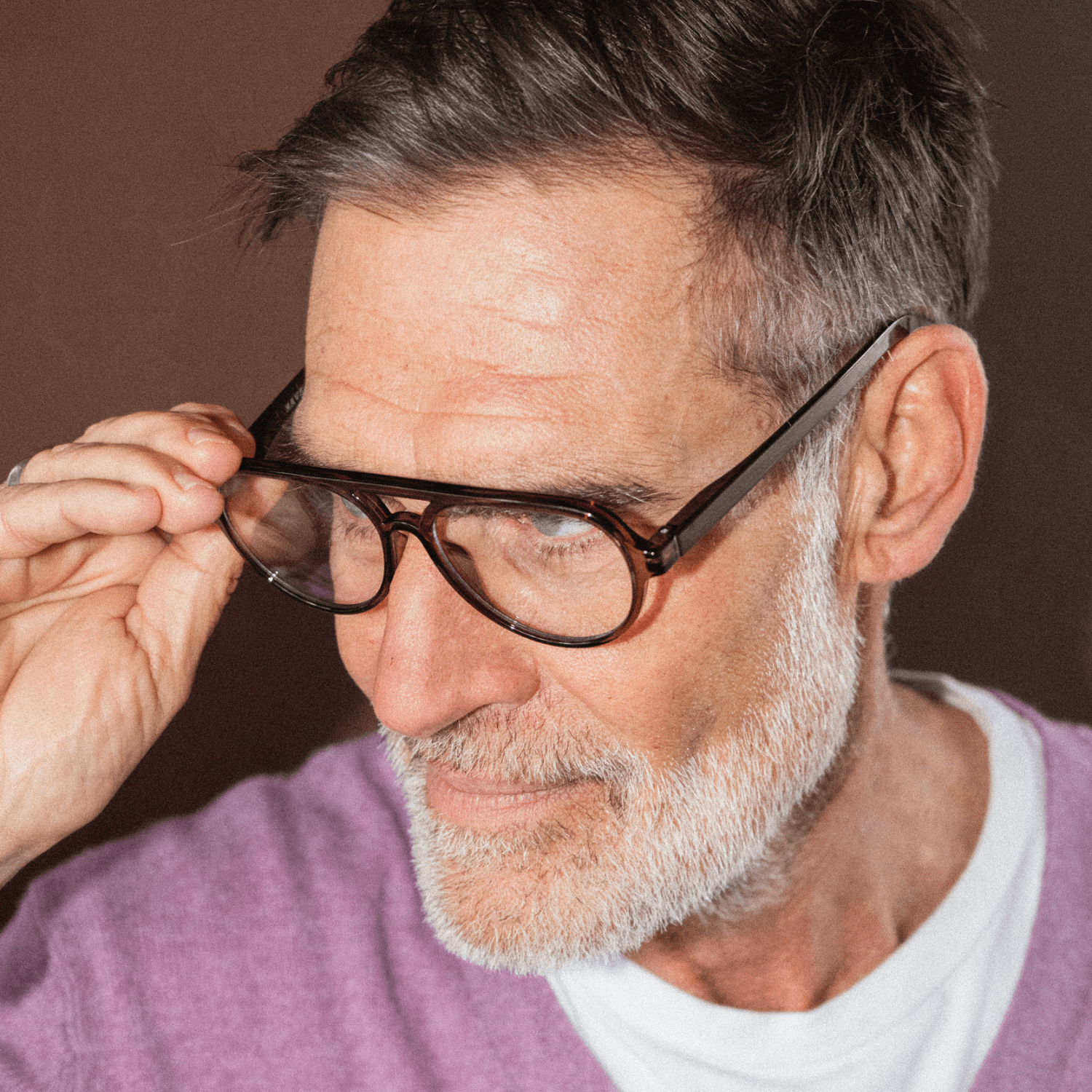 Clear lens glasses Avi - coffee