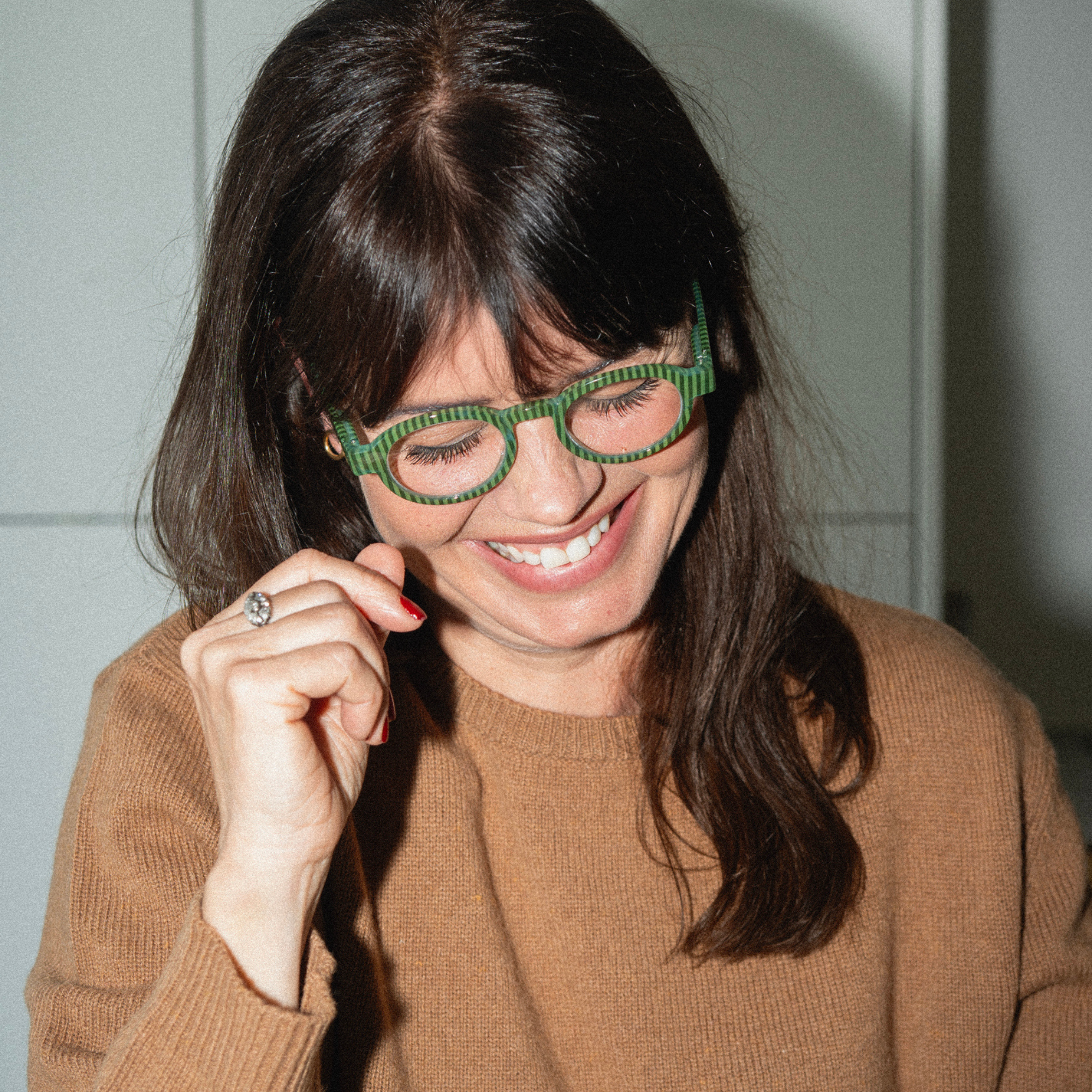 Clear lens glasses Circle Twist - cucumber