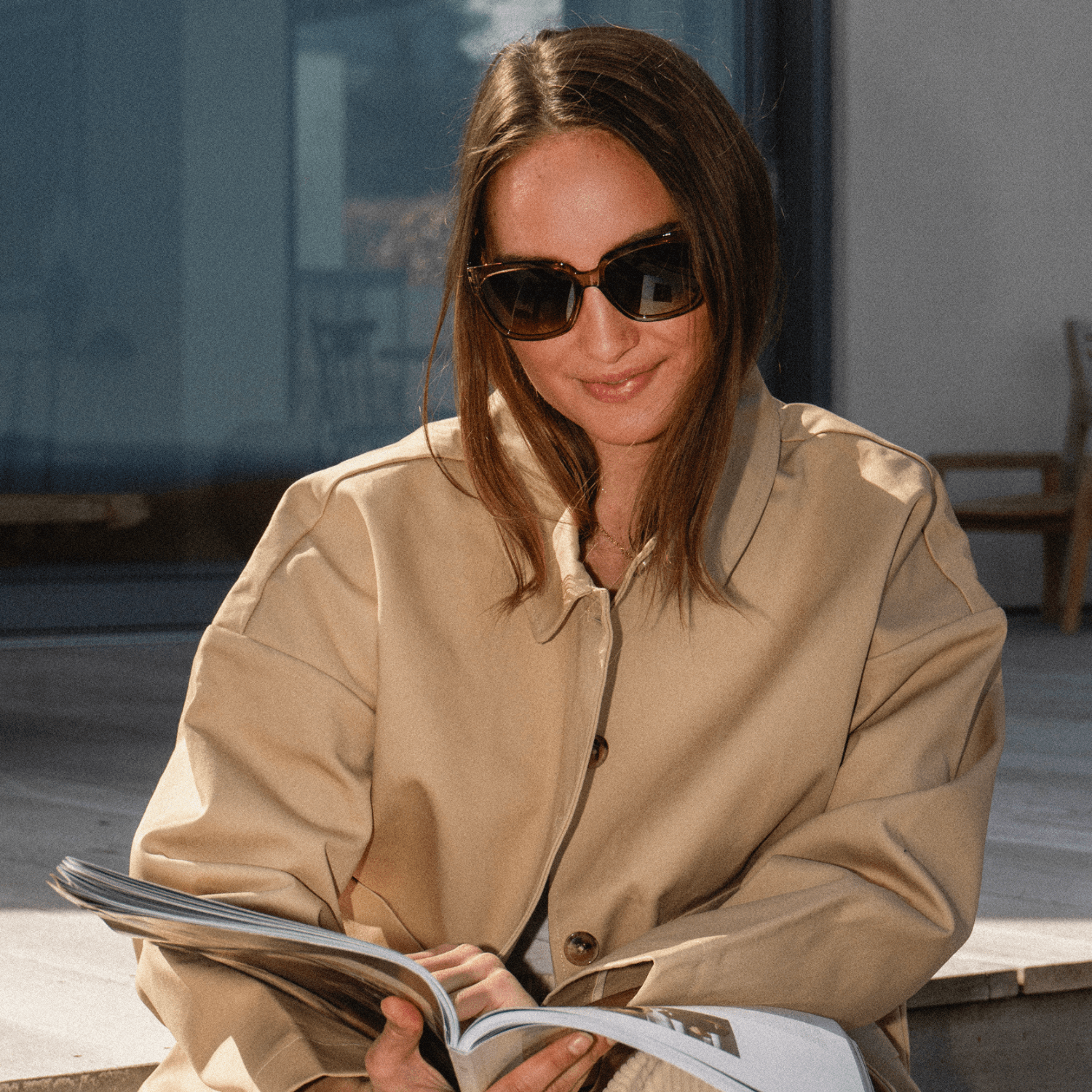 Sun readers Mood - olive brown