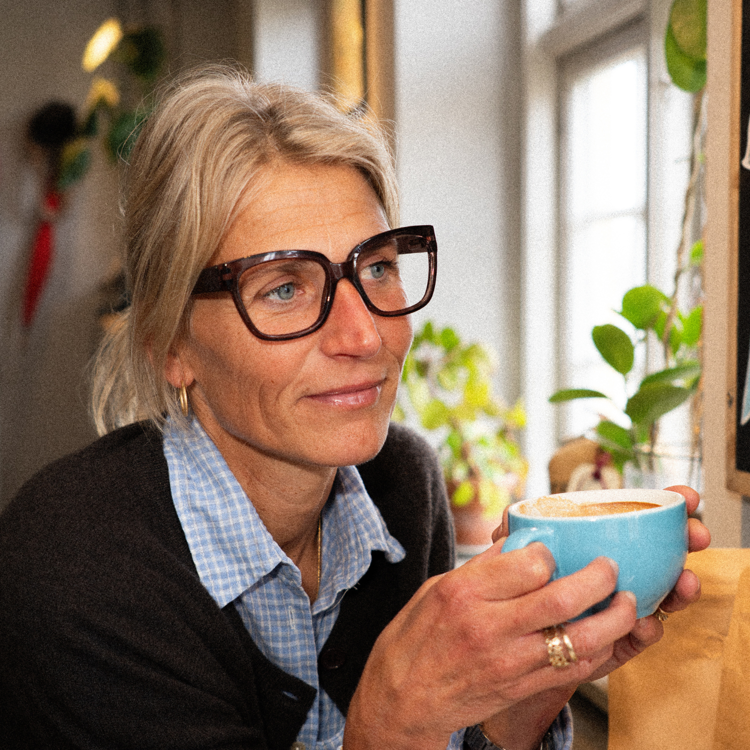 Clear lens glasses Mood - coffee