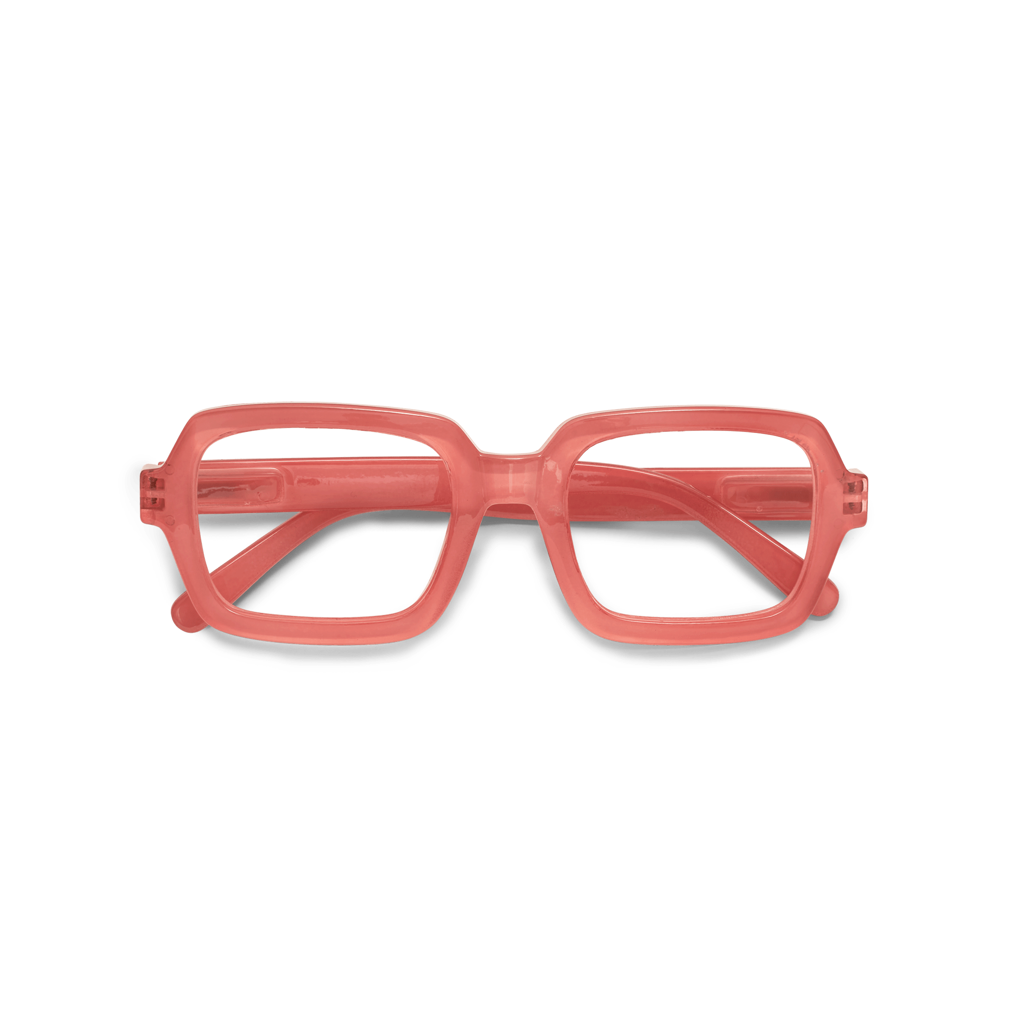 Clear lens glasses Square - coral