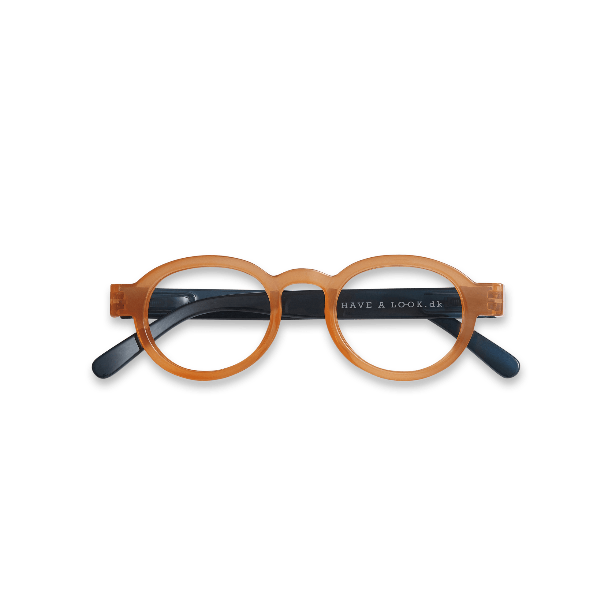 Clear lens glasses Circle Twist - orange/blue