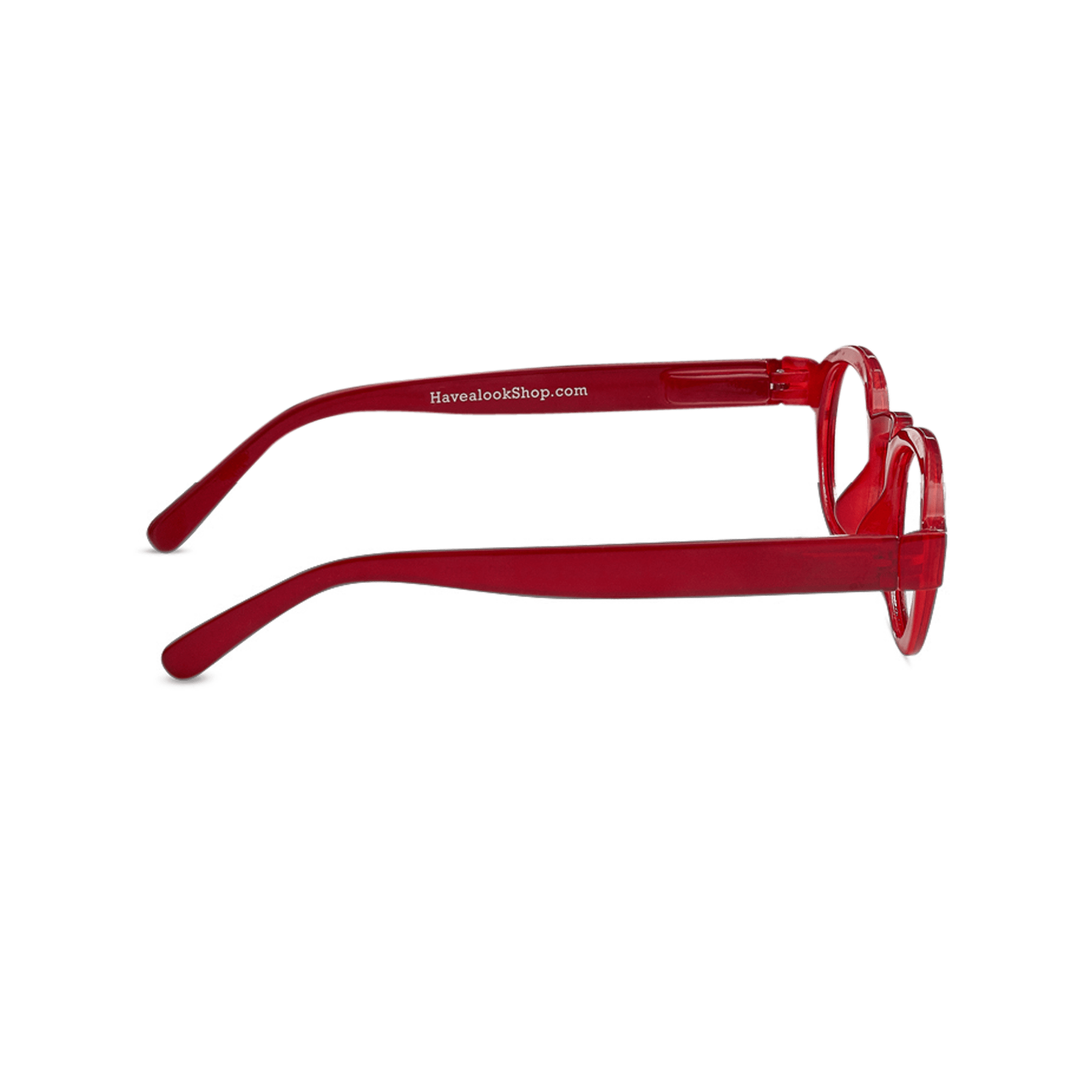 Clear lens glasses Circle Twist - red