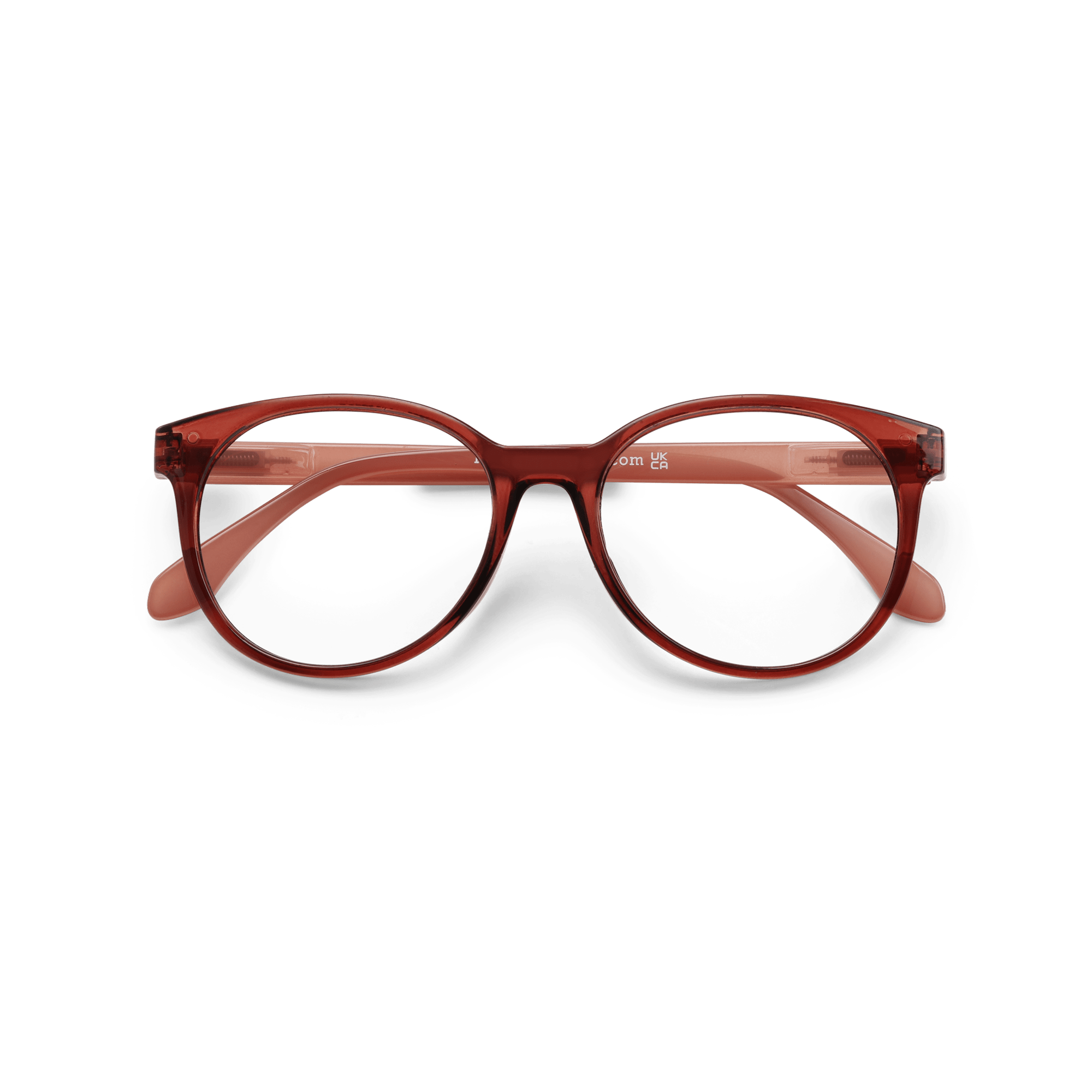 Clear lens glasses City - mahogany